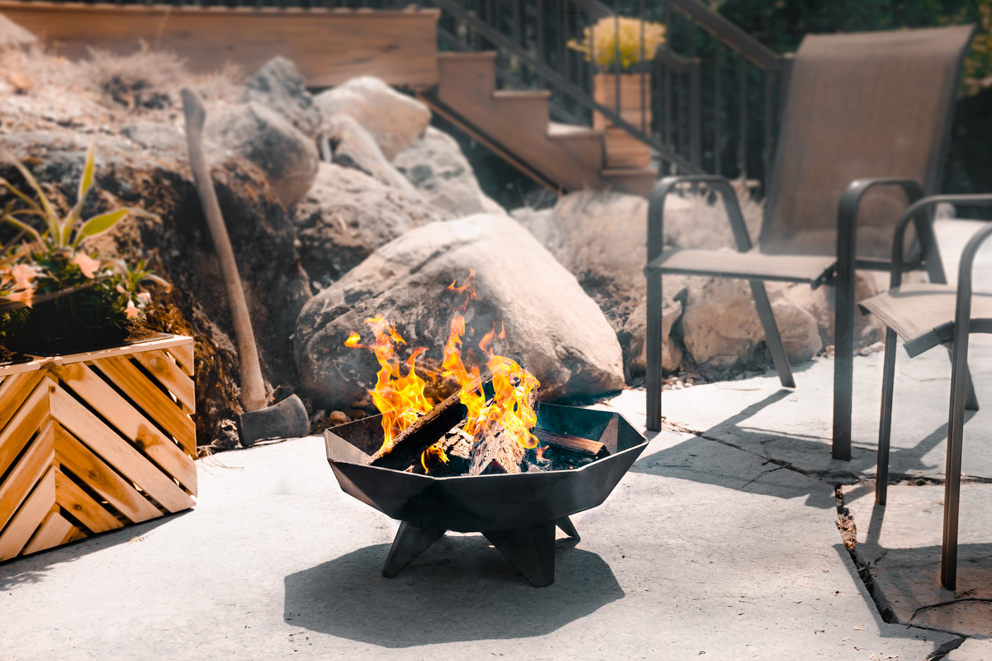 Iron Embers - Polygon Fire Bowl