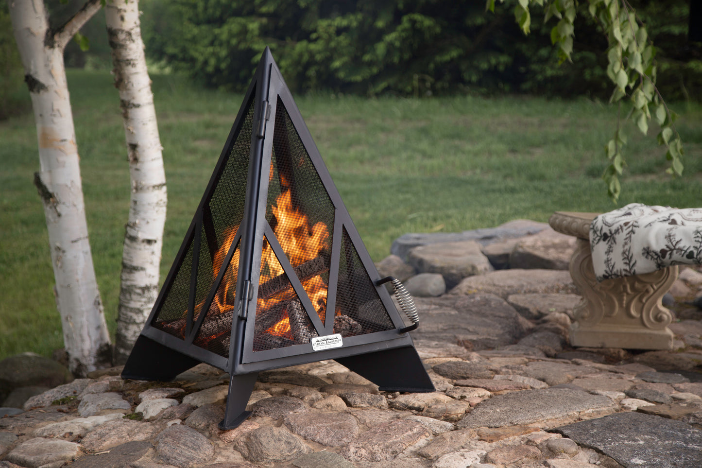 Iron Embers - Pyramid Outdoor Fireplace