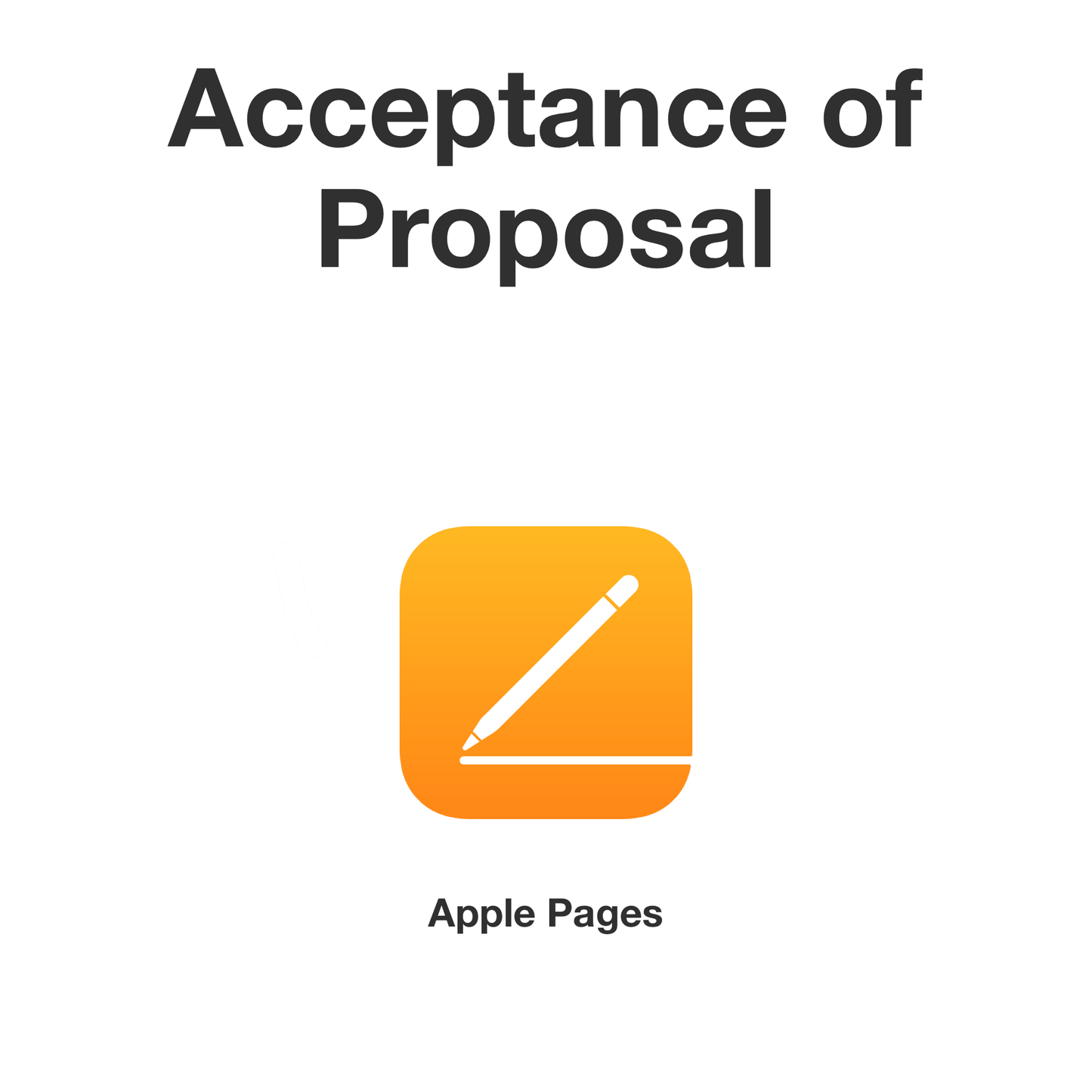 Acceptance of Proposal - (Apple Pages format)