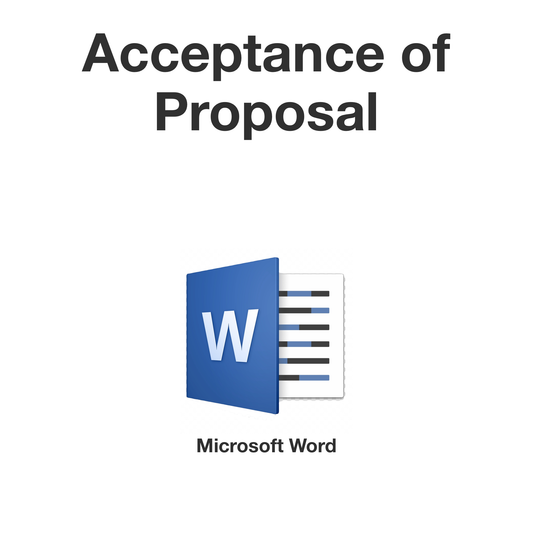 Acceptance of Proposal - (Microsoft Word format)