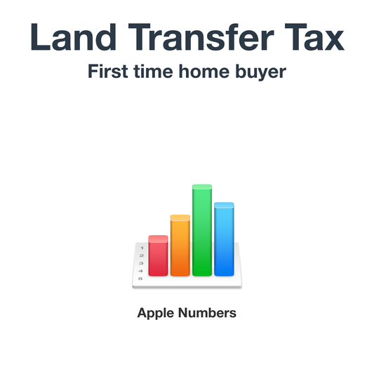 Land Transfer Tax - First-time home buyer (Apple Numbers format)