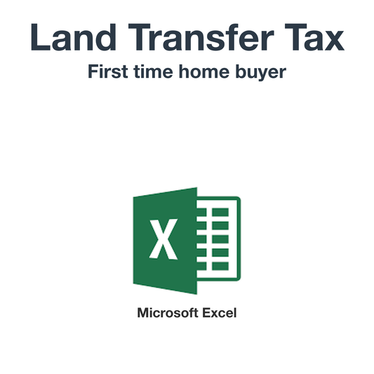 Land Transfer Tax - First-time home owner (Microsoft Excel format)