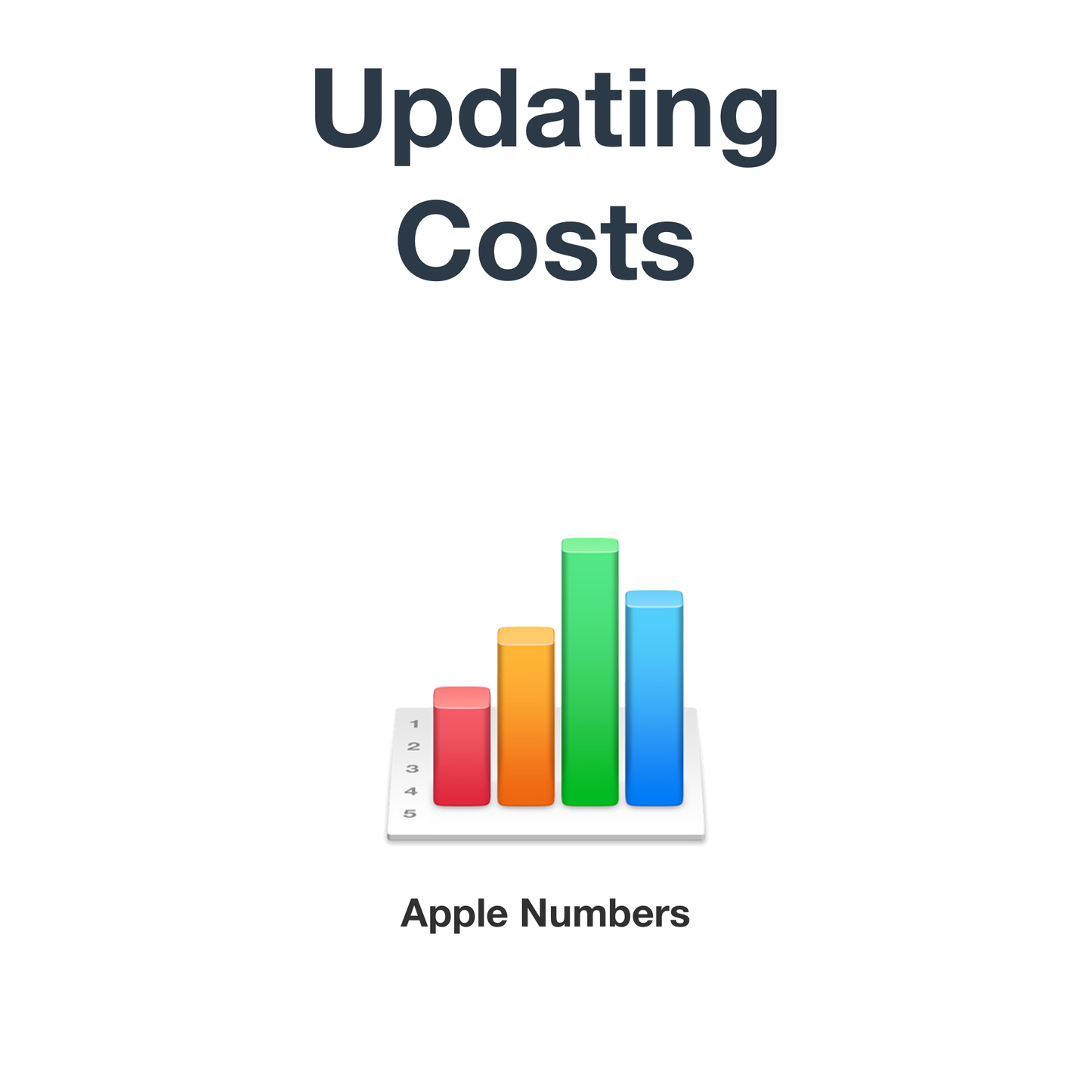 Updating Costs (Apple Numbers format)