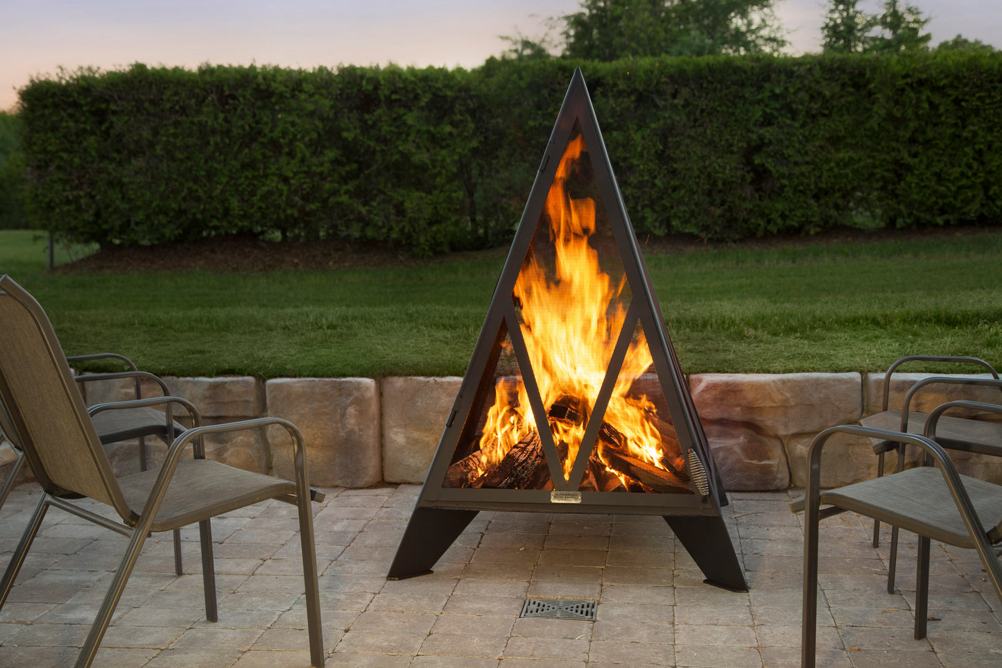 Iron Embers - Pyramid Outdoor Fireplace