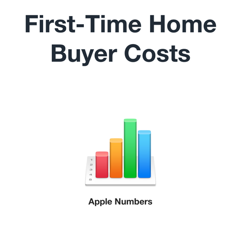 First-time home buyer costs (Apple Numbers format)
