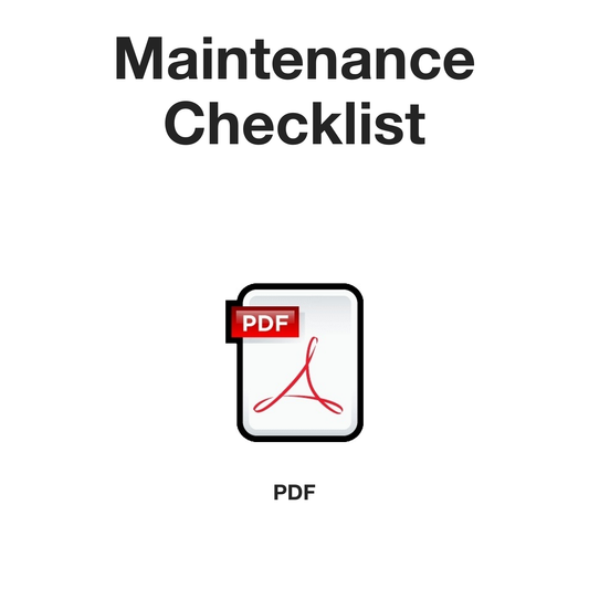 Maintenance checklist (PDF)