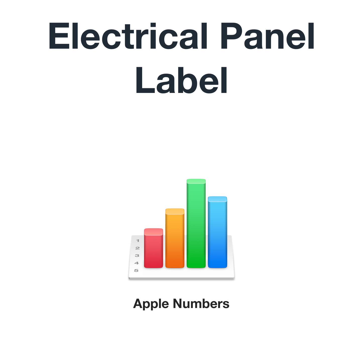 Electrical panel label (Apple Numbers format)