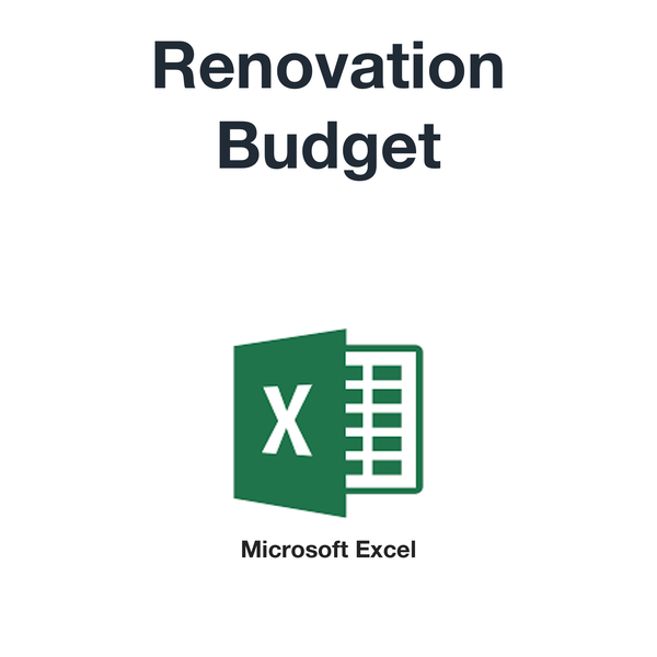 Renovation Budget Workbook (Microsoft Excel format)
