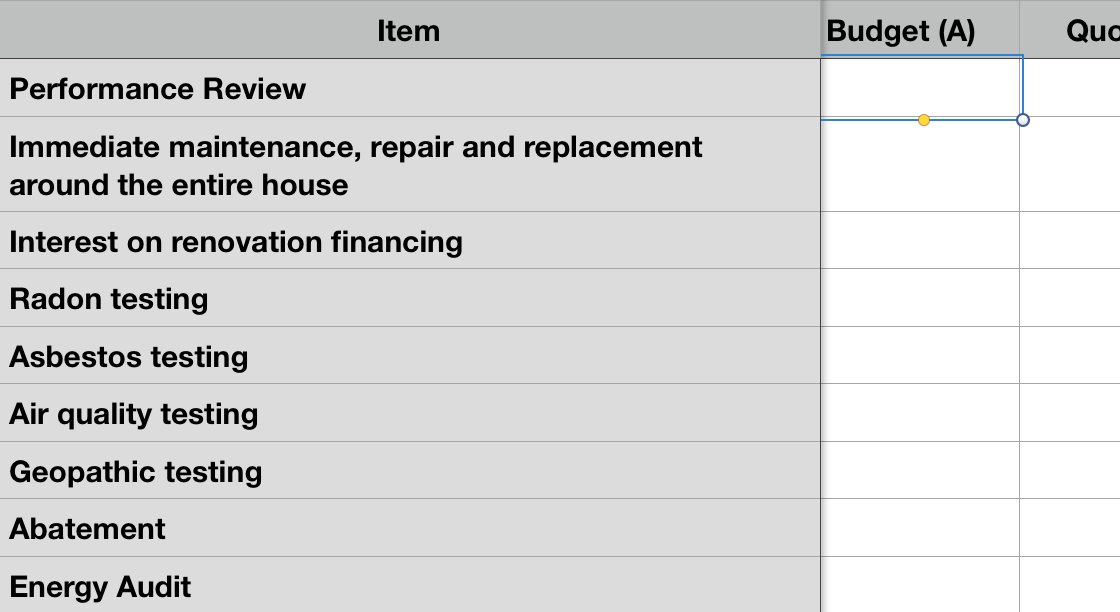 Renovation Budget Workbook (Apple Numbers format)